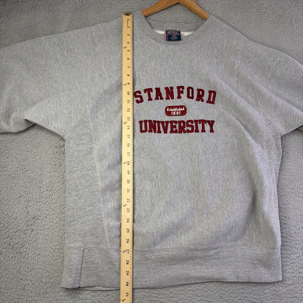 Vintage MV Sport Stanford University Crewneck XL Thick Heavy Duty - Picture 8 of 10